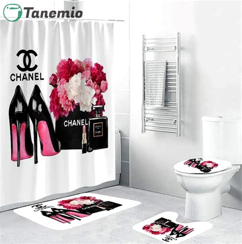 chanel bathroom shower curtain set